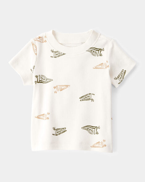 Product image 3 of Baby 2-Piece Team Champ Tee & Overall Set - Ivory/Olive