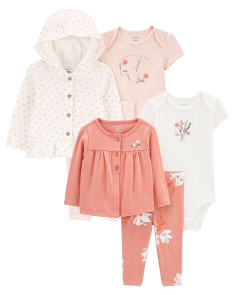 Product image 1 of Baby 6-Piece Top, Bodysuits, Pants & Cardigan Set