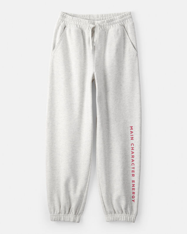 Product image 1 of Girls Main Character Energy French Terry Joggers - Grey