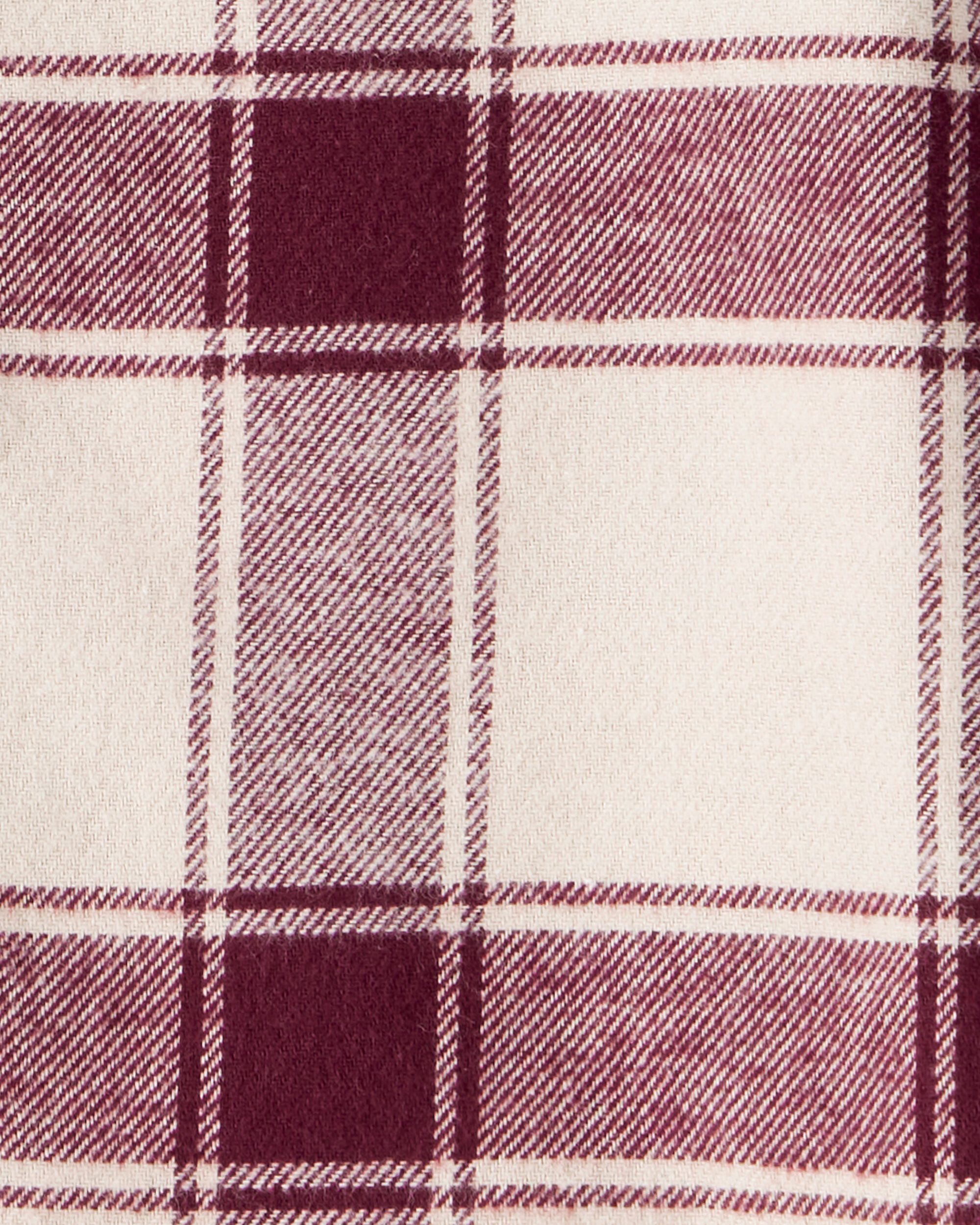 Baby Boy Plaid Button-Down Shirt - Maroon/Cream
