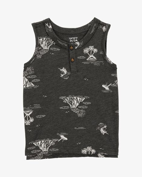  Product image 1 of Baby Sea Print Slub Jersey Sleeveless Tank
