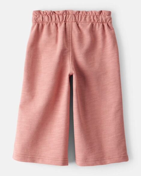 Product image 2 of Baby Girl 100% Cotton Wide-Leg Pants - Pink