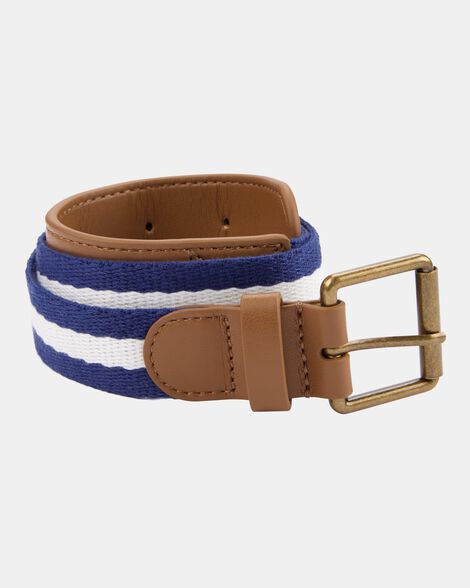 rope belt - white/navy