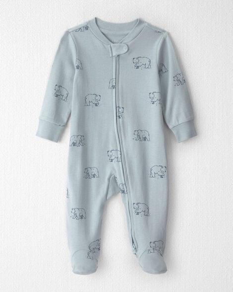 Baby Organic Cotton Sleep & Play Pajamas in Winter Bears