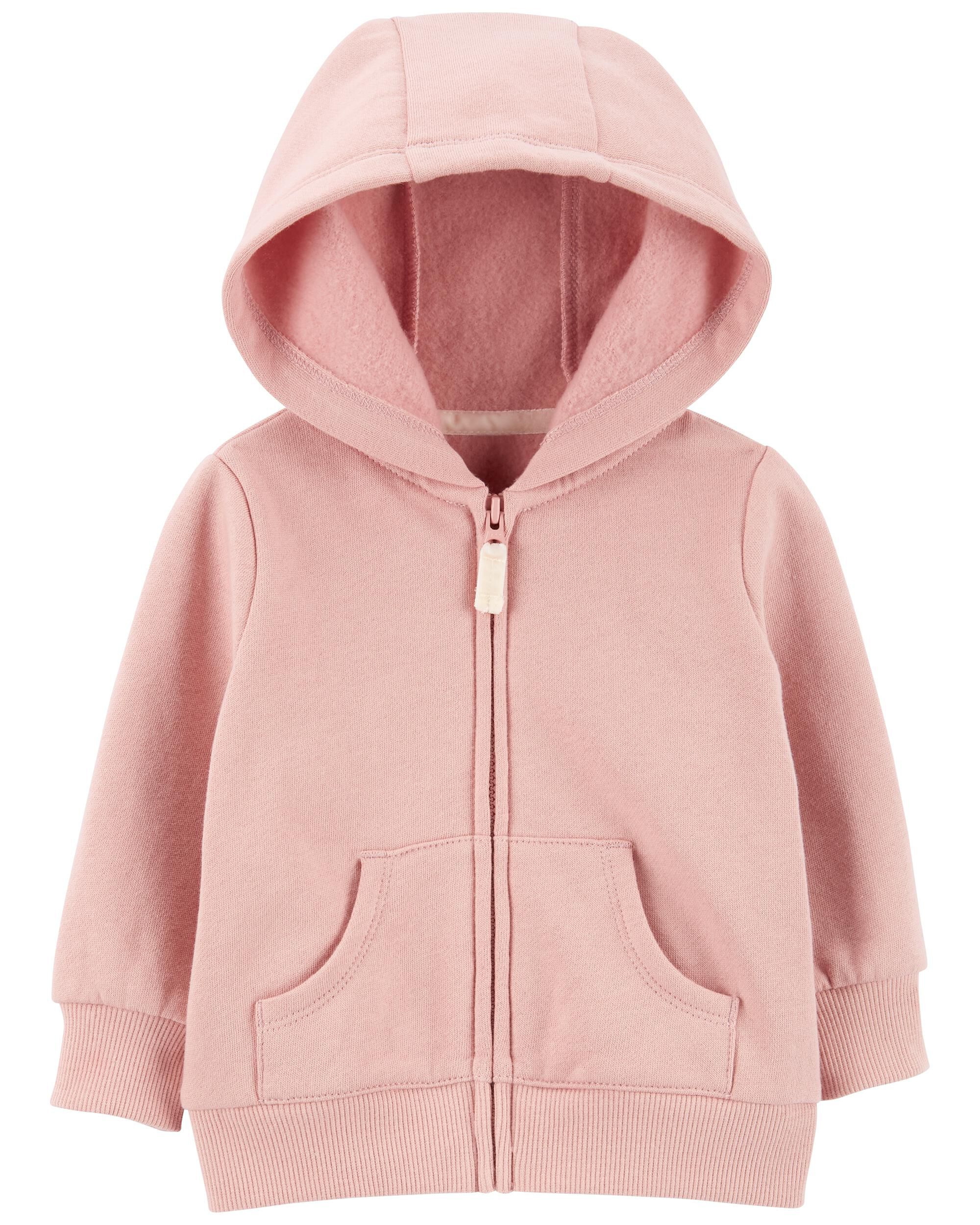Carter's Baby Girls Zip-Up Fleece Hoodie - Pink - Size 24 Months