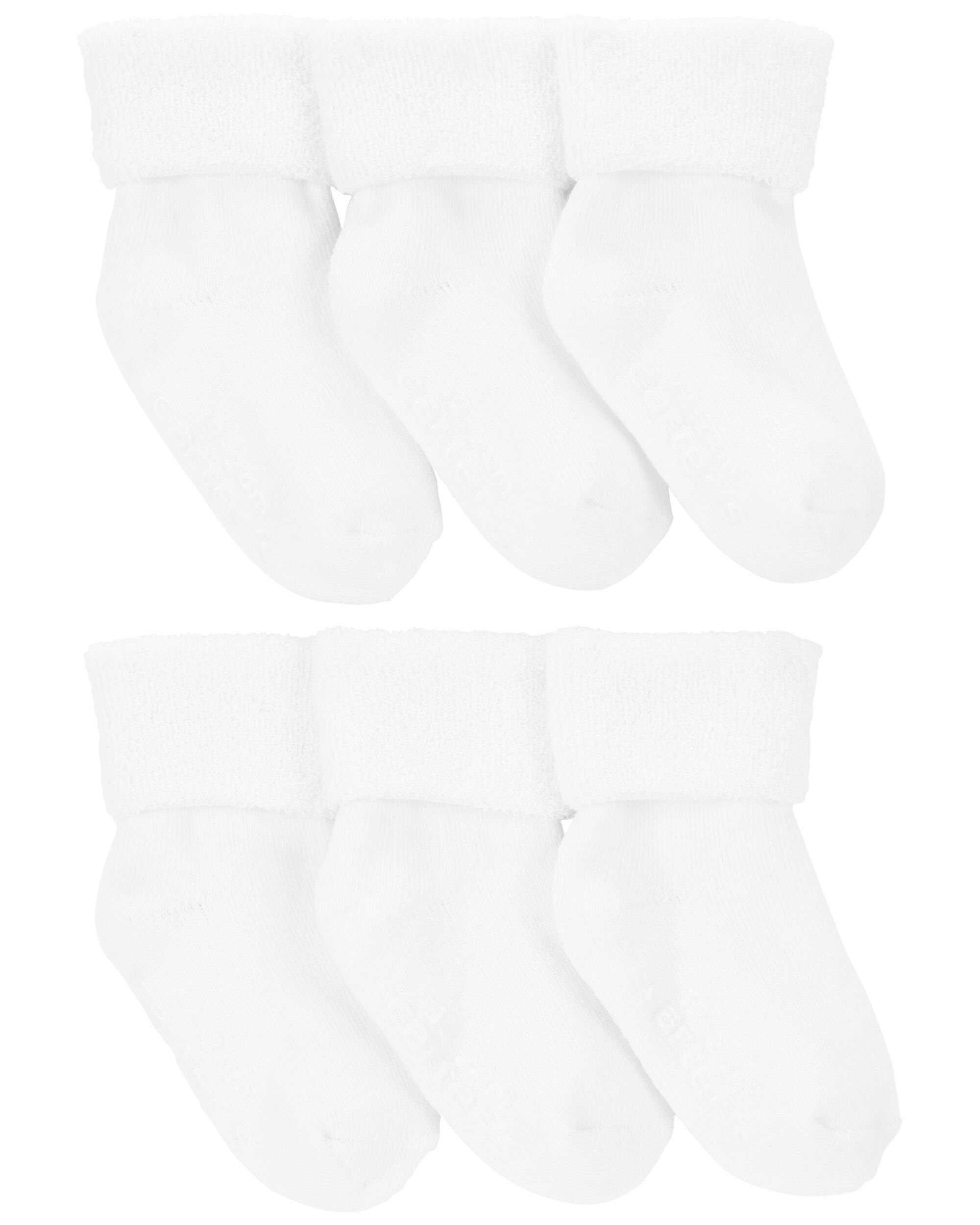 Baby 6 Pack Foldover Booties