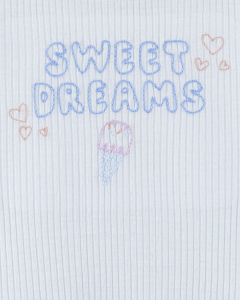 Product image 3 of Toddler Girl Ice Cream Print Loose Fit 2-Piece Pajamas - Blue