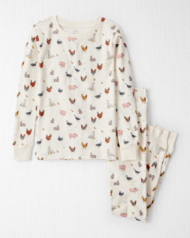 Product image 1 of Kid Organic Cotton Pajamas in Farm Friends Print