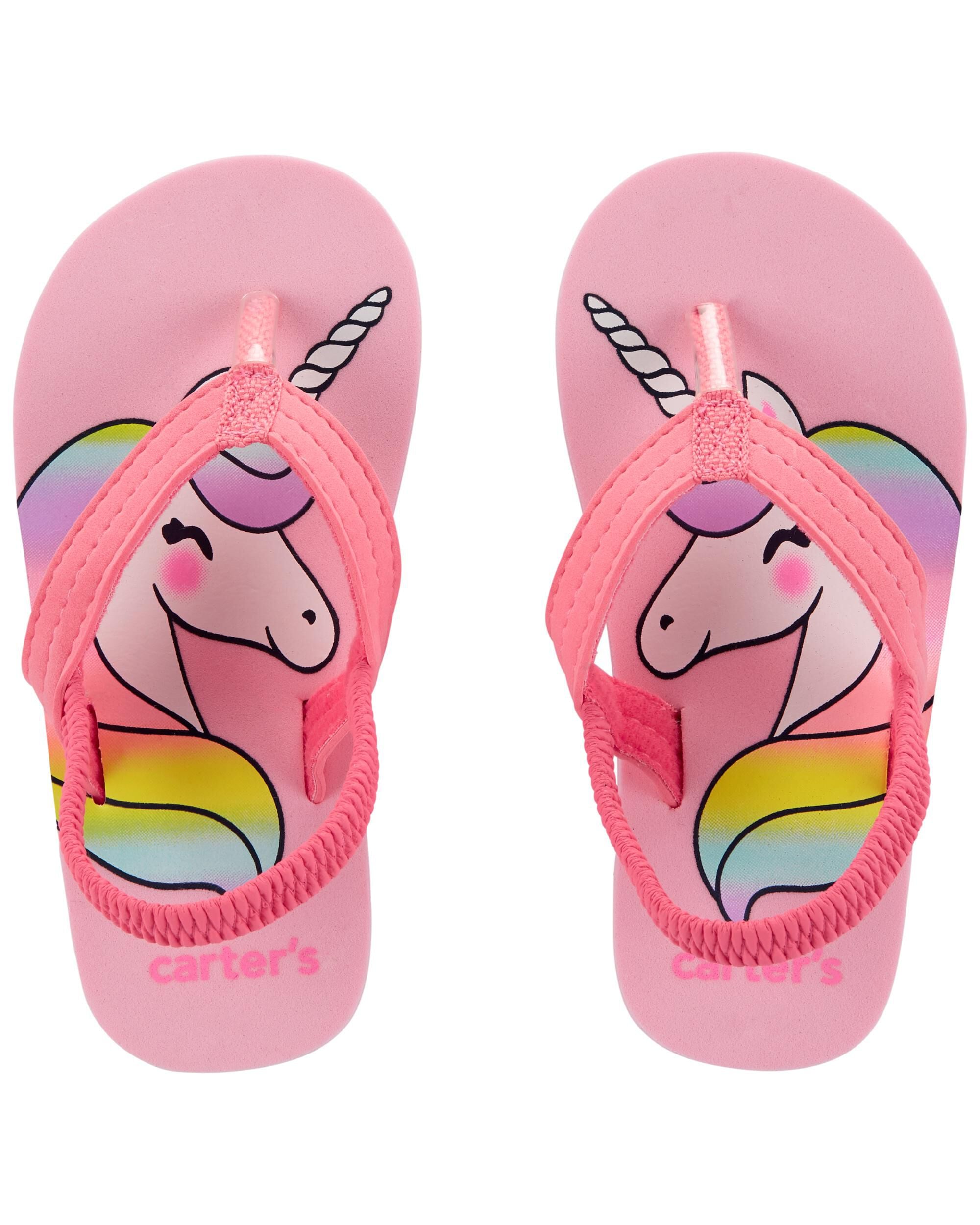 unicorn flip flops