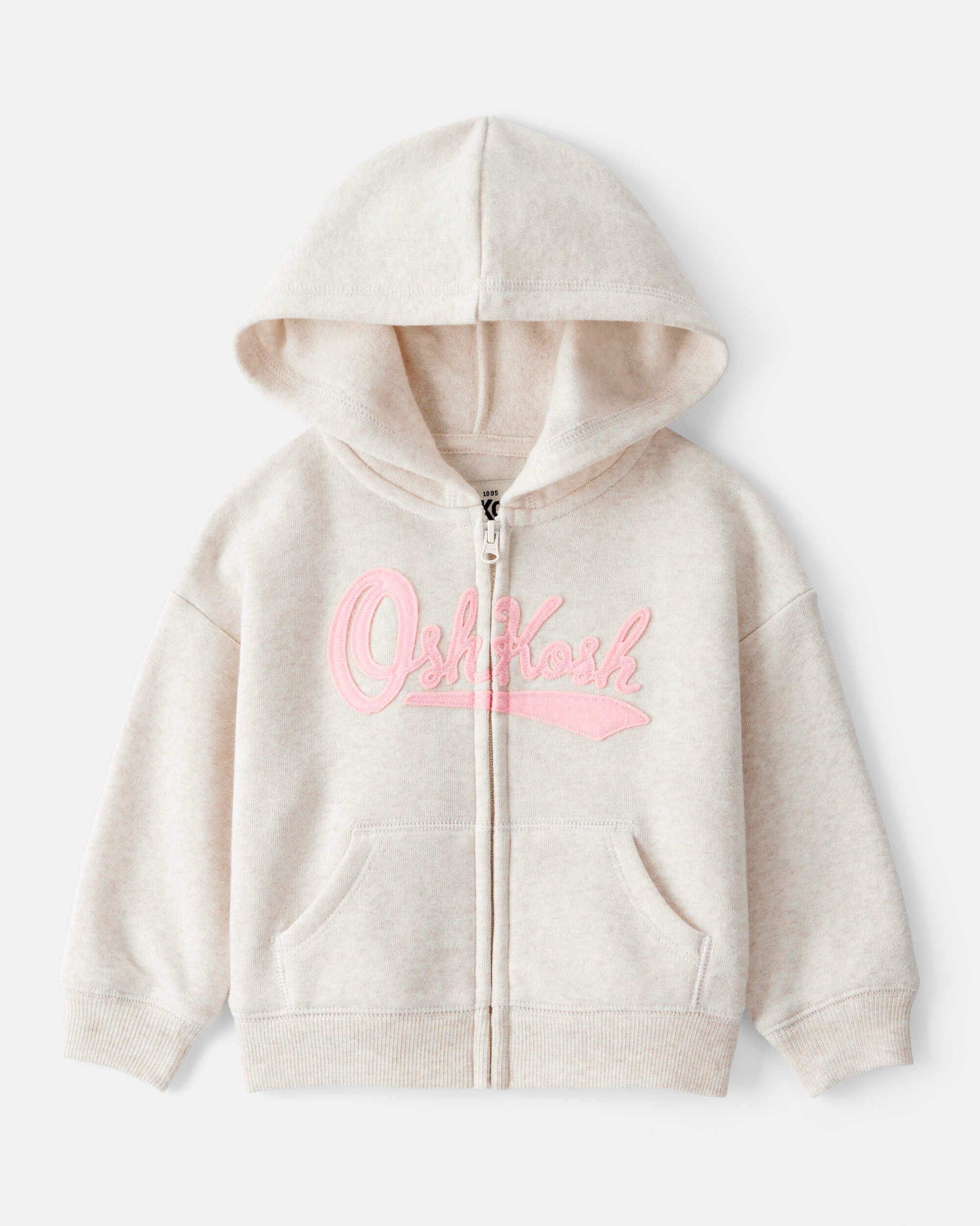 Baby Girl DayDream Fleece Hooded Zip-Up Jacket - Oatmeal