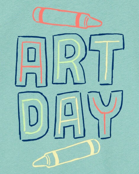  Product image 2 of Toddler Art Day Short-Sleeve Graphic Tee - Teal