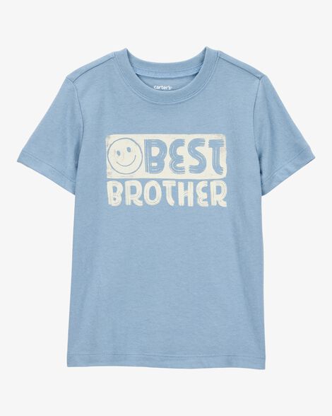 Toddler Best Brother Short-Sleeve Graphic Tee - Blue - Carter 