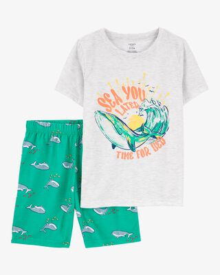 Product image 1 of Kid 2-Piece Whale Loose Fit Pajamas