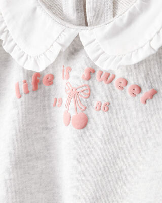 Product image 2 of Baby Girl Cherry French Terry Short-Sleeve Graphic Tee