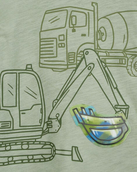  Product image 4 of Baby Construction Cotton Blend Long-Sleeve Tee - Green