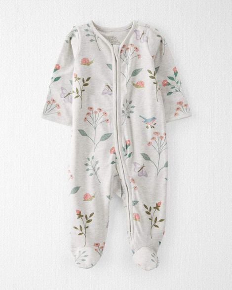 Baby Girl Organic Cotton Sleep & Play Pajamas
