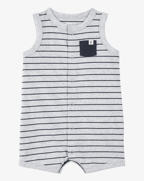  Product image 1 of Baby Striped Snap-Up Romper