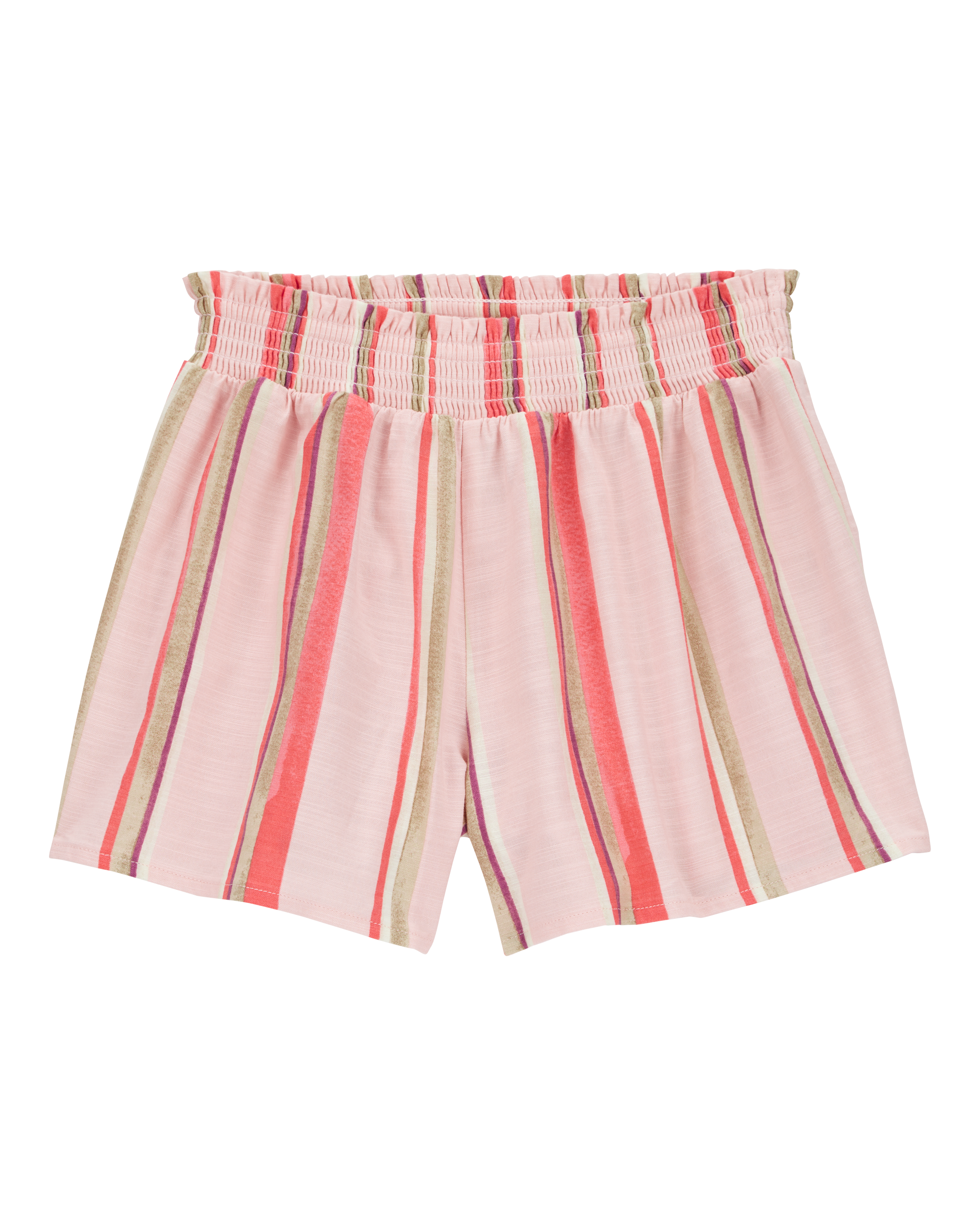 Kid Striped Linen Look-Alike Flowy Pull-On Shorts