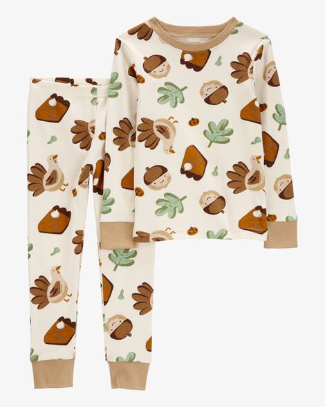  Product image 1 of Toddler 2-Piece Thanksgiving 100% Snug Fit Cotton Pajamas