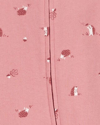 Product image 2 of Baby Hedgehog 2-Way Zip Cotton Footie Sleep & Play Pajamas