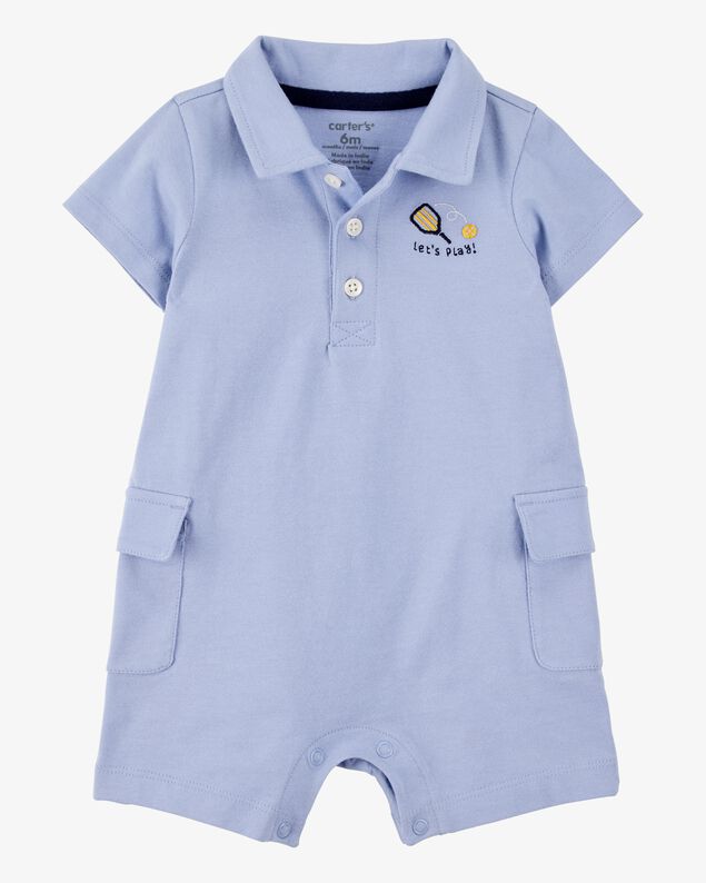 Product image 1 of Baby Pickleball Cotton Romper - Blue