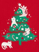 Red - Kid Christmas Tree Long-Sleeves Graphic Tee, Selected