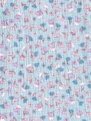 Blue - Baby Floral Gauze Long-Sleeve Top - Floral, Selected