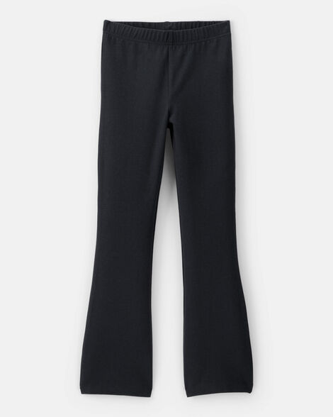 Product image 1 of Kid Solid Cotton Flare Stretch Leggings - Black