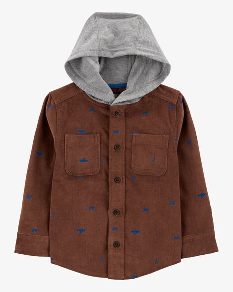  Product image 1 of Toddler Mountain Print Corduroy Button-Front Shacket
