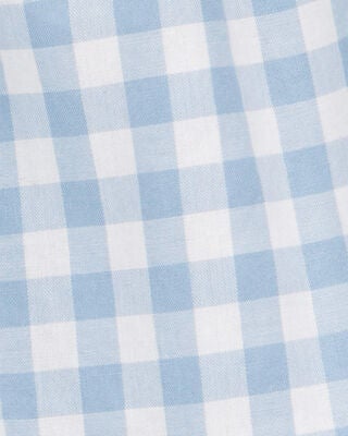 Product image 2 of Baby 3-Piece Gingham Hat Outfit Set - Blue/White