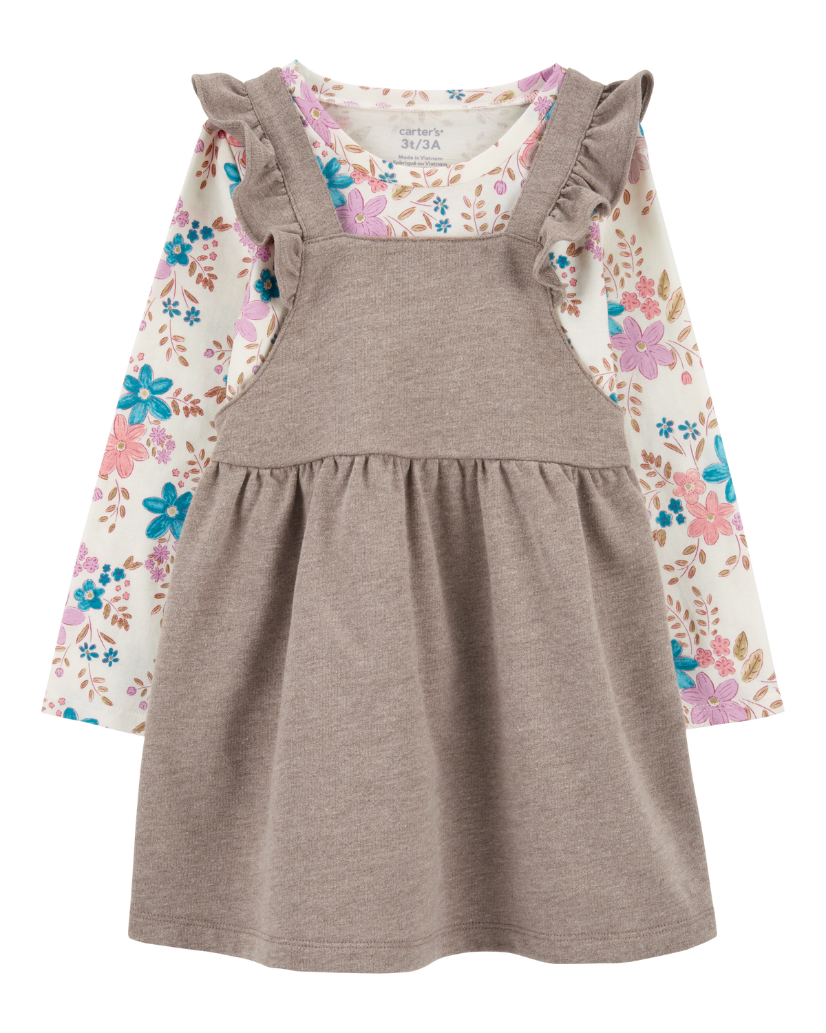 Baby 2-Piece Floral Tee & Flutter Jumper Set - Carter's