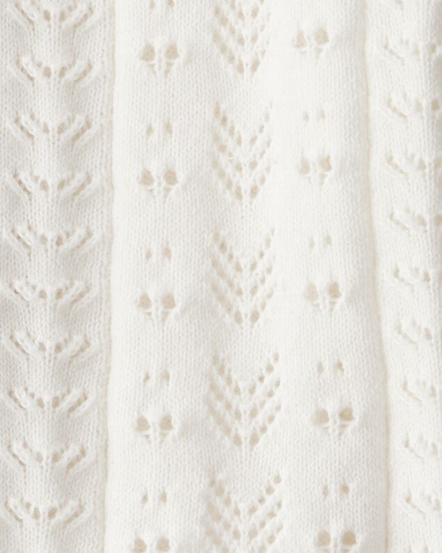 Product image 2 of Baby Pointelle Button-Down Collared Cardigan - Ivory