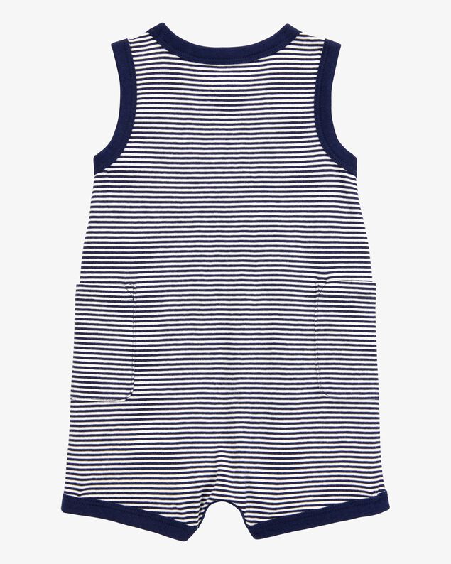 Product image 2 of Baby Boy Blue Striped 1-Piece Romper