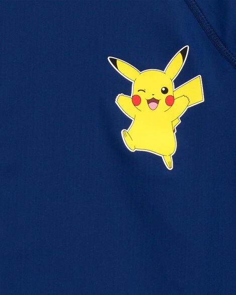  Product image 2 of Kid Pokémon™ Pikachu Long-Sleeve Rashguard Swim Top - Navy