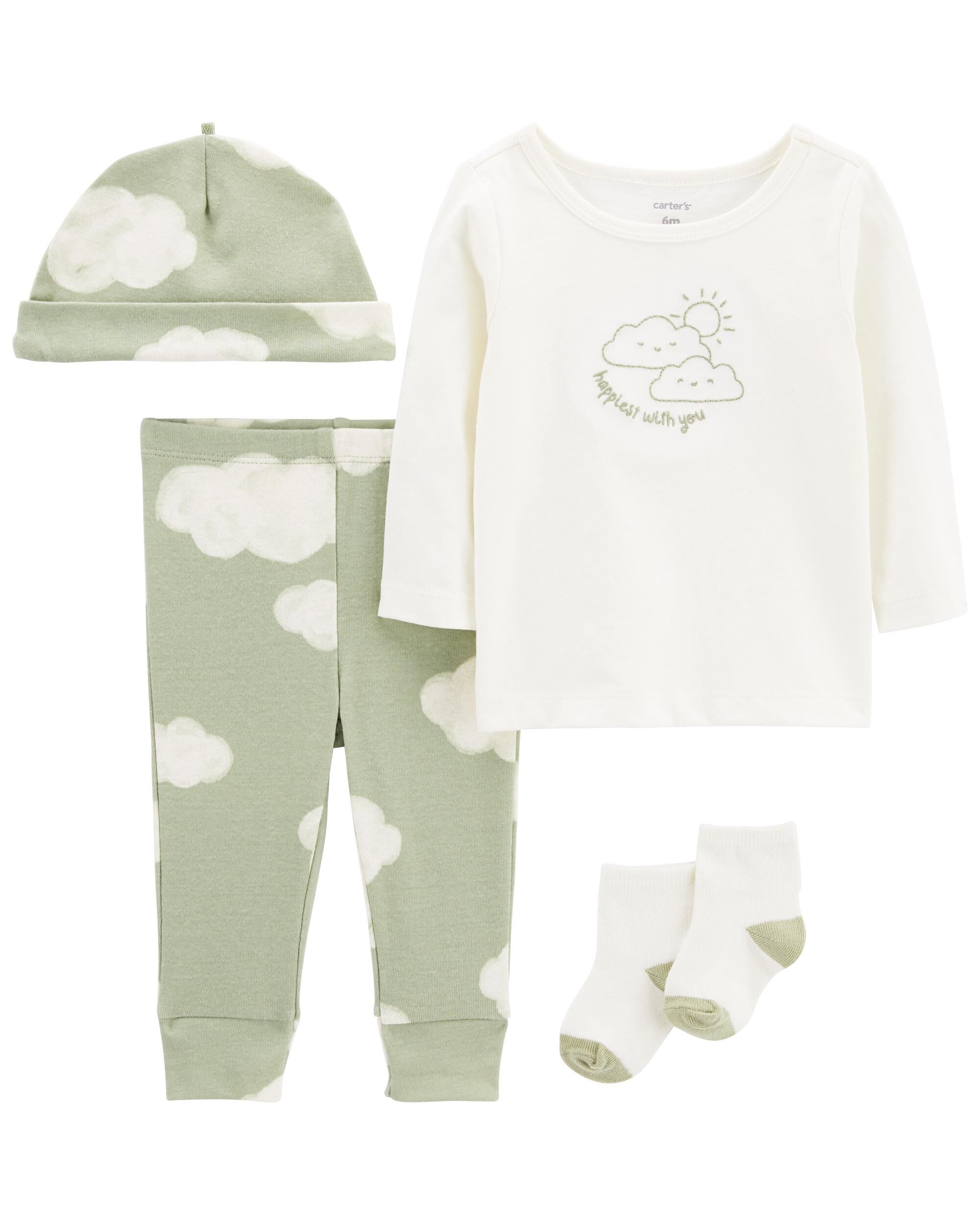 Amazon.com: Carter's 4-Piece Babysoft Take-Me-Home Set (3