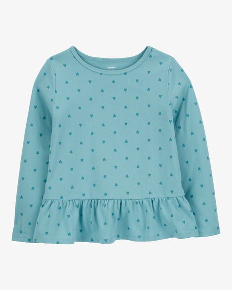  Product image 1 of Kid Heart Long-Sleeve Peplum Jersey Tee