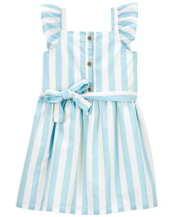 Toddler Striped Flutter Dress