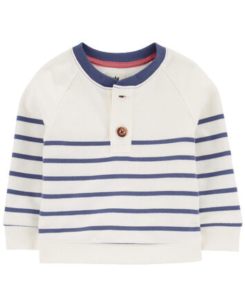Baby French Terry Striped Pullover