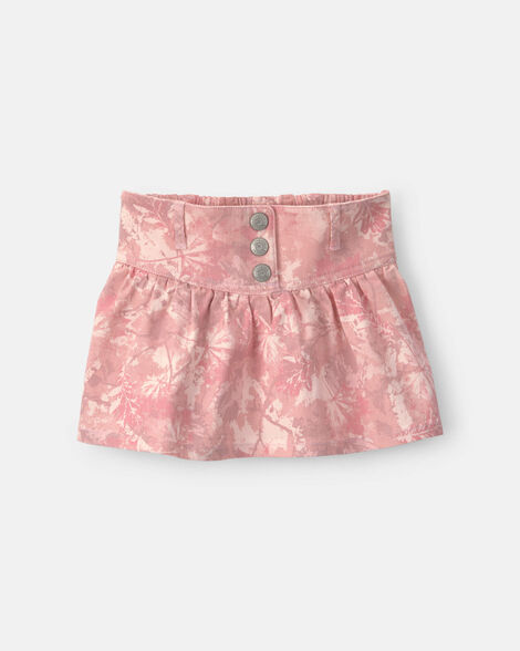 Toddler Girl Twill Camo Skirt - Pink