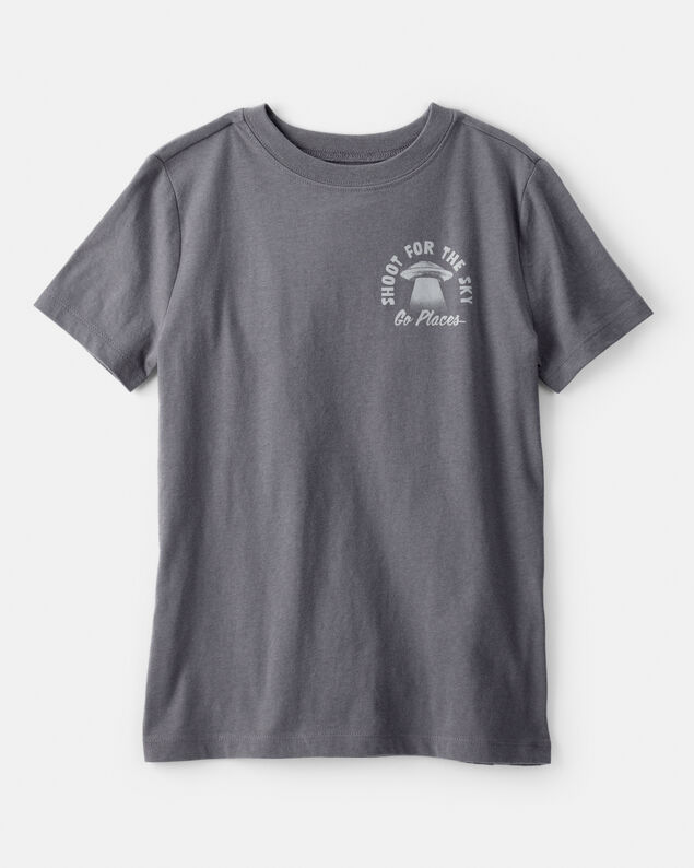 Product image 1 of Boys Shoot For The Sky Short-Sleeve Graphic Tee - Grey