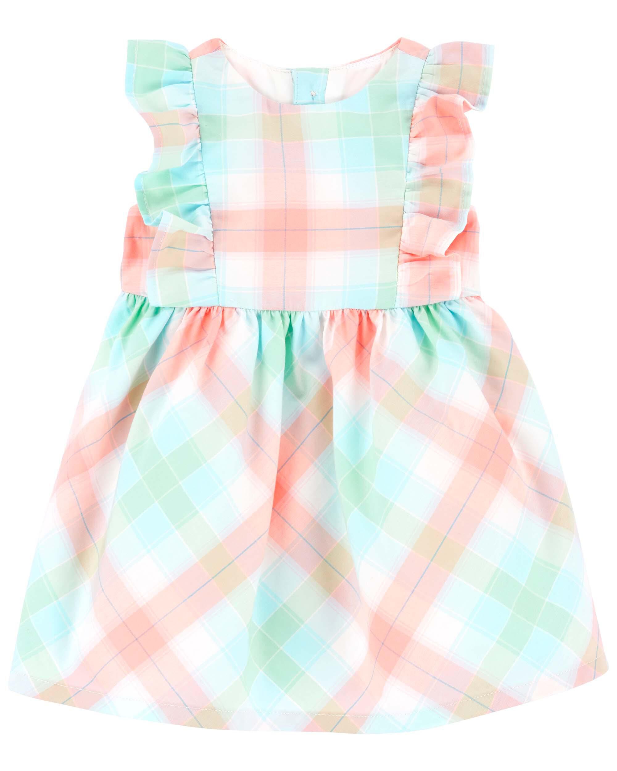 Carters baby girl plaid dress hot sale
