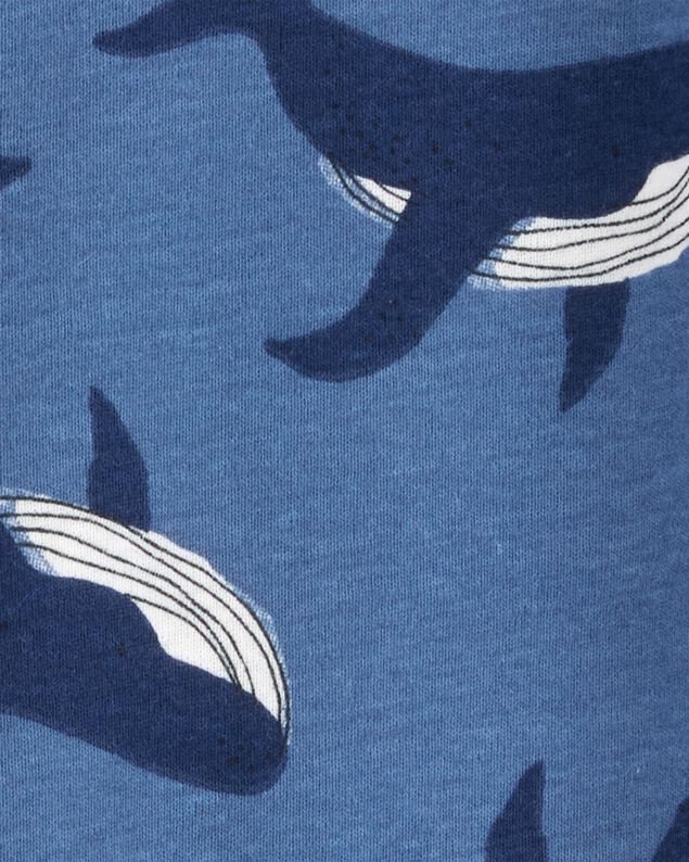 Product image 2 of Toddler Boy Whale Print Snug Fit Cotton Footless 1-Piece Pajamas - Navy
