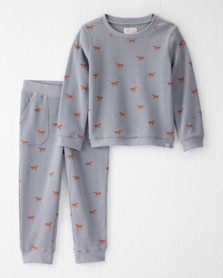 Toddler 2-Piece Organic Cotton Safari-Print Pajamas