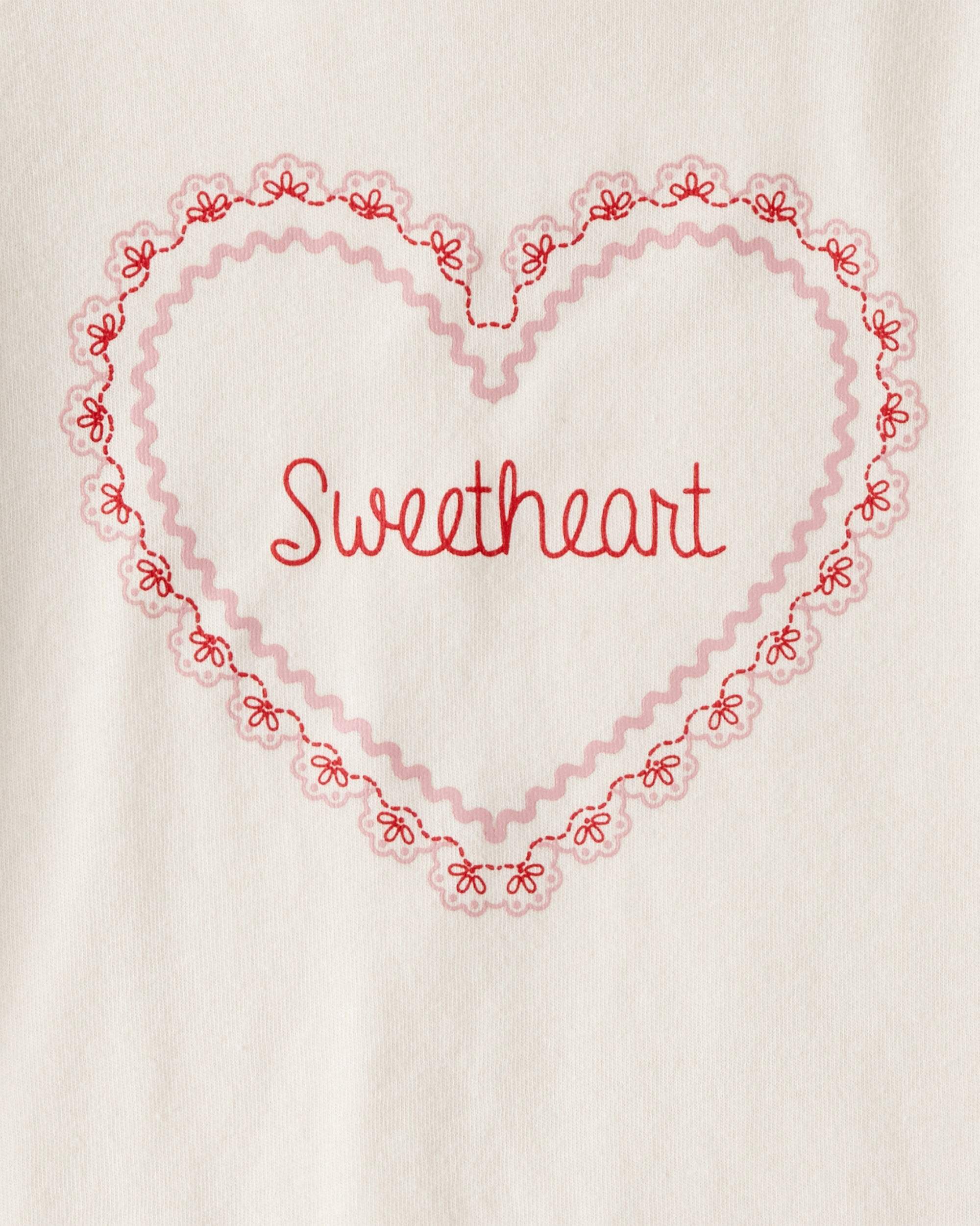 Toddler Girl Sweetheart Long-Sleeve Graphic Tee - Cream