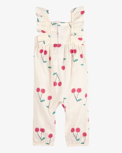  Product image 2 of Baby Cherry Flutter Sleeves Jumpsuit-Ivory