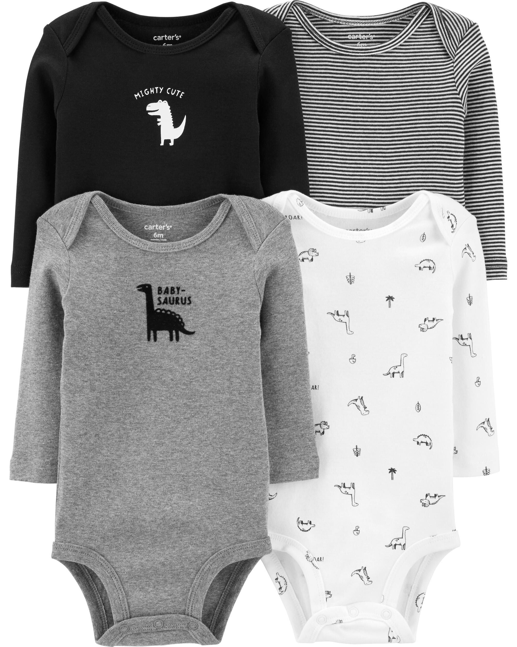 4-Pack Dinosaur Original Bodysuits 