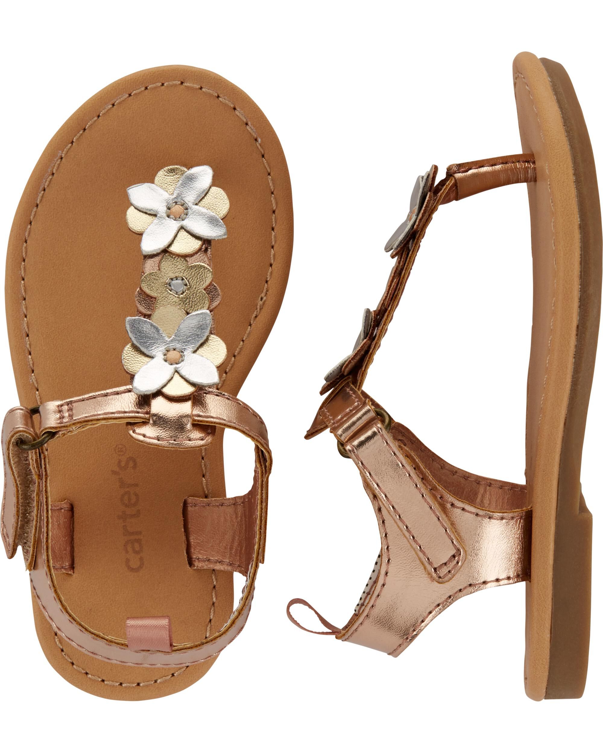 carter's metallic play sandals