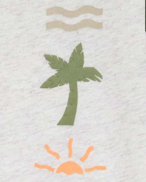  Product image 3 of Baby Tropical Cotton Blend Short-Sleeve Tee - Gray
