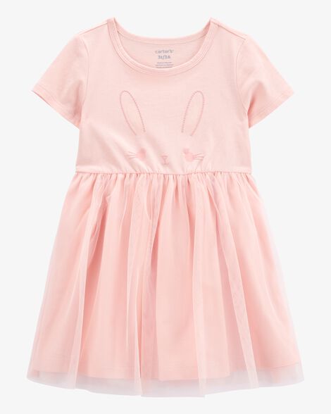  Product image 1 of Toddler Bunny Tutu Short-Sleeve Dress - Pink