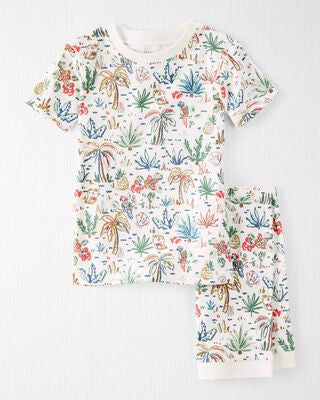 Product image 1 of Toddler Organic Cotton Pajamas in Tropical Paradise Print
